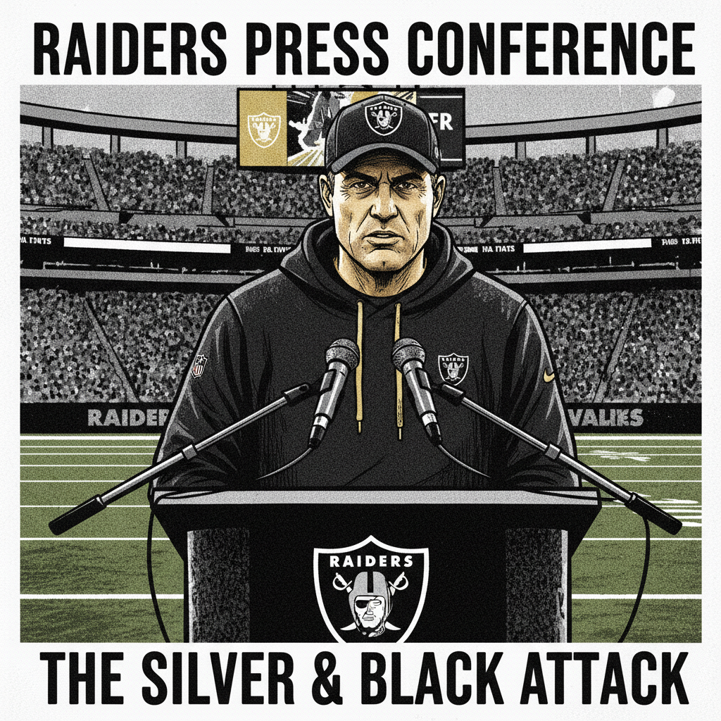 Raiders head coach Klint Kubiak on the sideline
